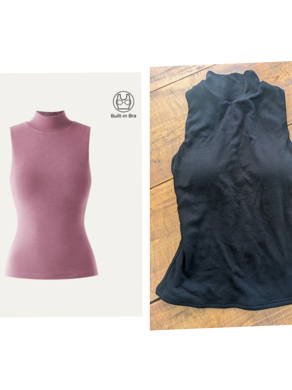 OGL Black Thermal Mock Neck Open-Back Bra Top - Black / S